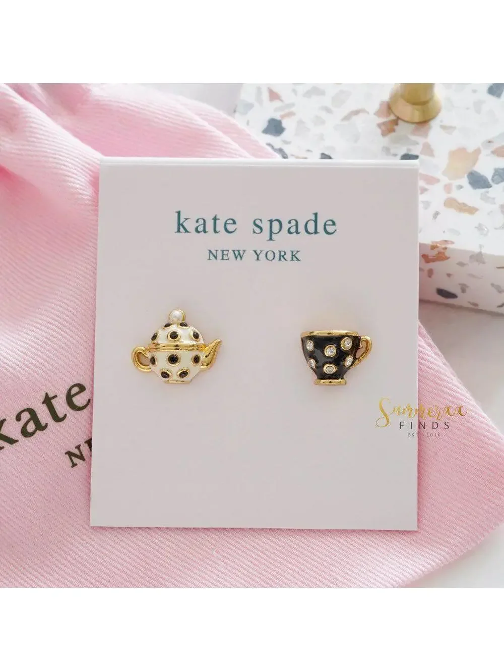 Kate Spade Alice in Wonderland Teacup Stud Earrings - Picture 2 of 7